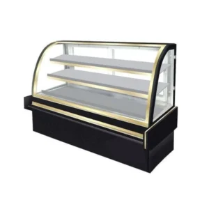Curved-Glass-Display-Counter-Black